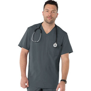 Koi Lite 667 Stretch Short Sleeve Lightweight Force Scrub Top Charcoal Small